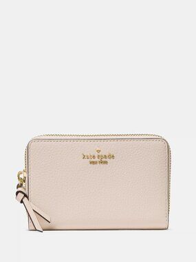 New Kate Spade Knott Medium Wallet Pebble Leather Milk Glass